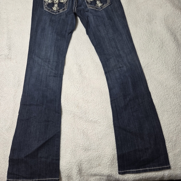Miss Me Dark Wash Bootcut Jeans - Navy Blue - Picture 3 of 3